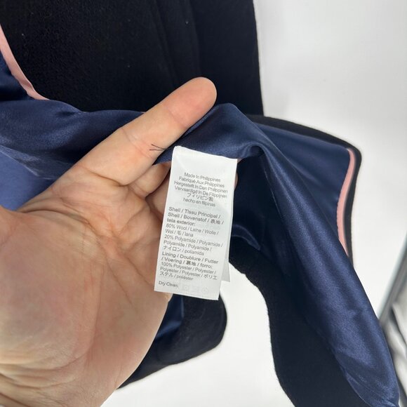 J.Crew Villa coat in Italian stadium-cloth Black Size 4 NWT $385 - Picture 5 of 8